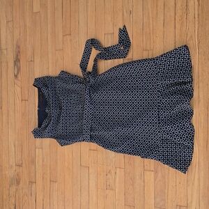 The Limited Blue White Floral Mini Sheath Flare Ham Dress Women Size 4